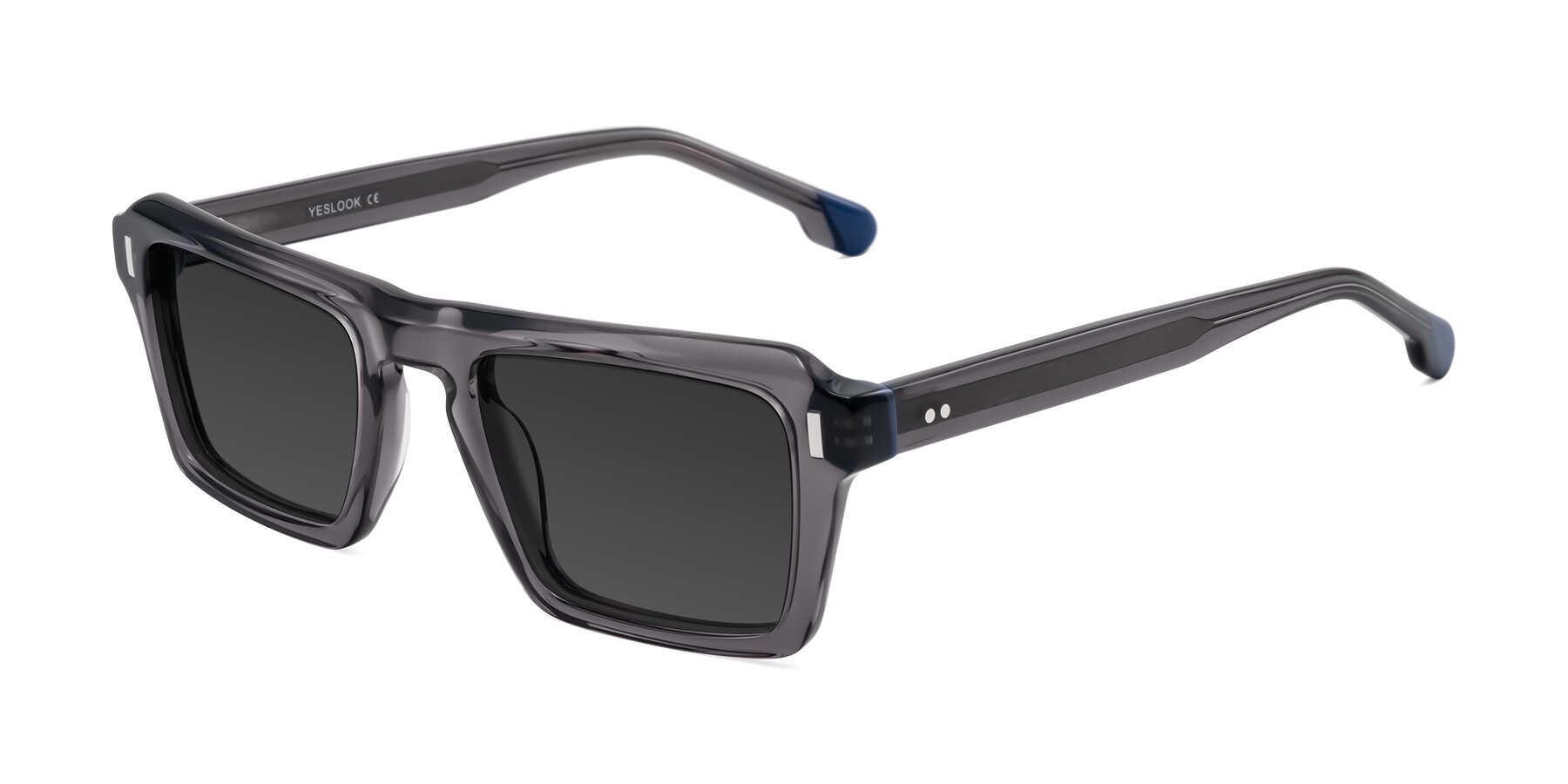 Angle of Sloan in Translucent Gray with Gray Tinted Lenses