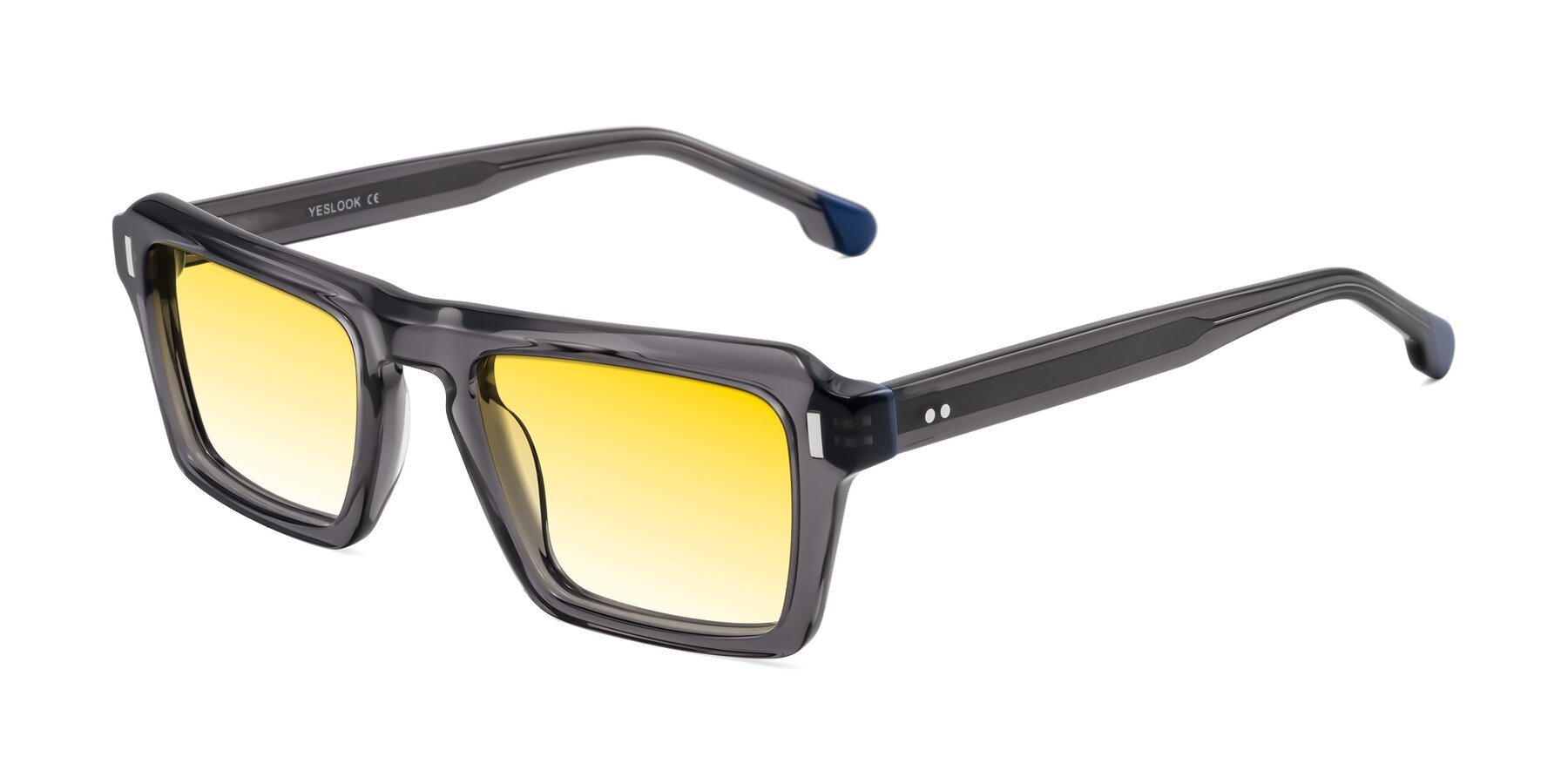 Angle of Sloan in Translucent Gray with Yellow Gradient Lenses