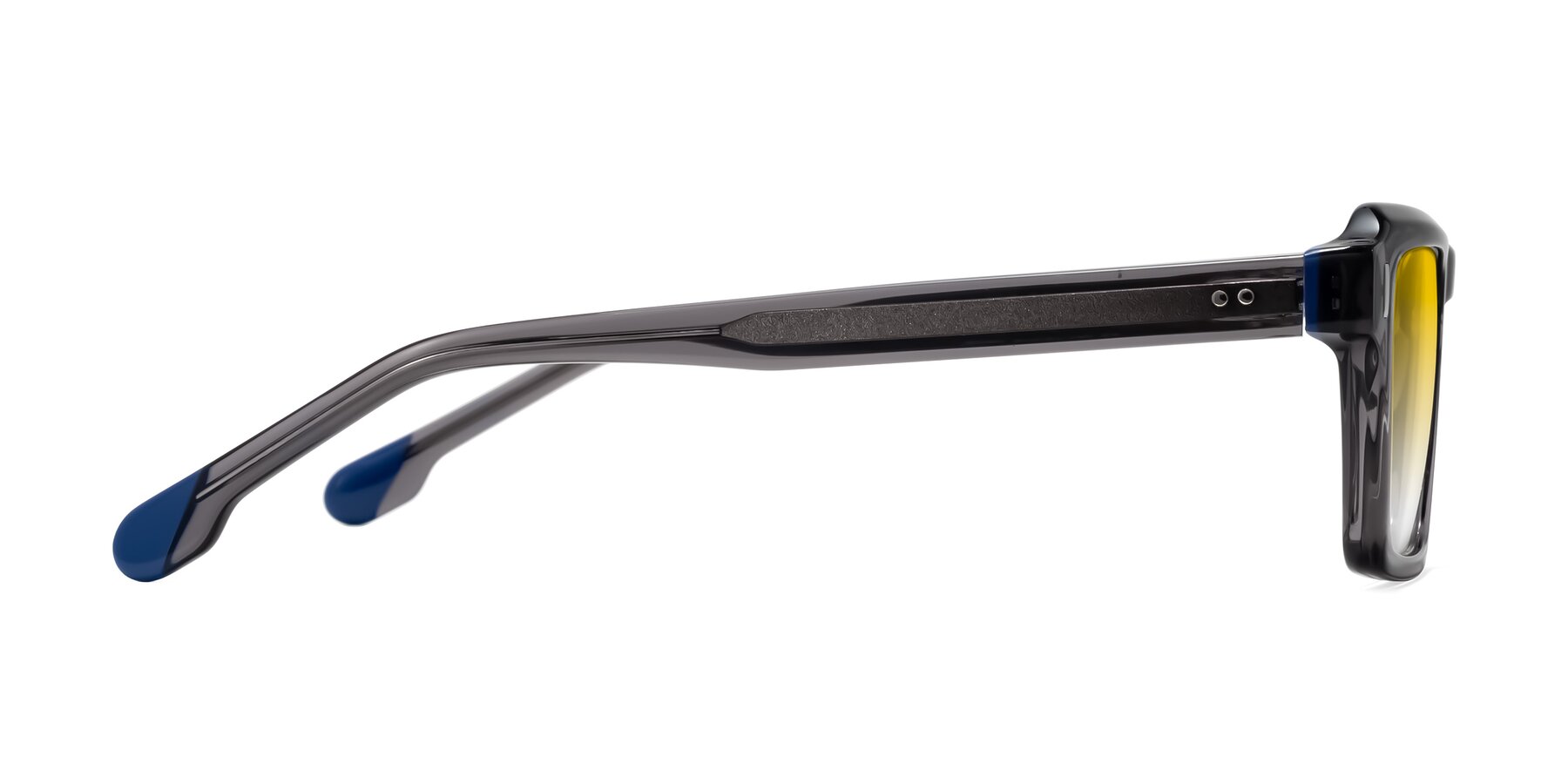 Side of Sloan in Translucent Gray with Yellow Gradient Lenses