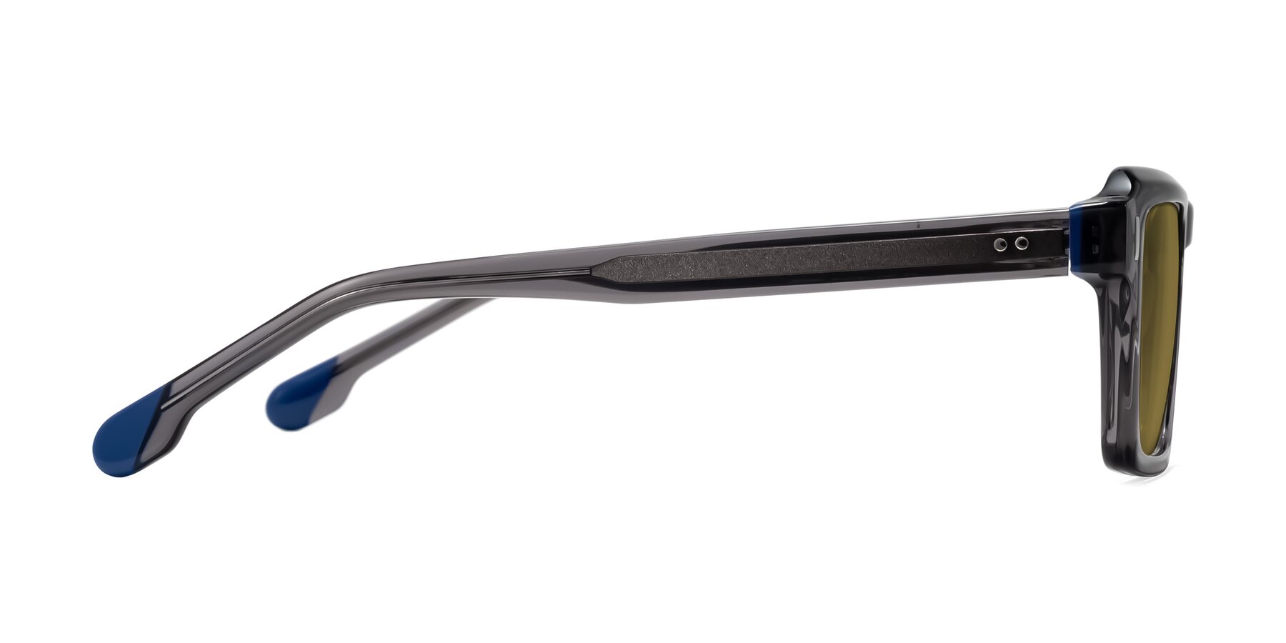 Side of Sloan in Translucent Gray with Brown Polarized Lenses