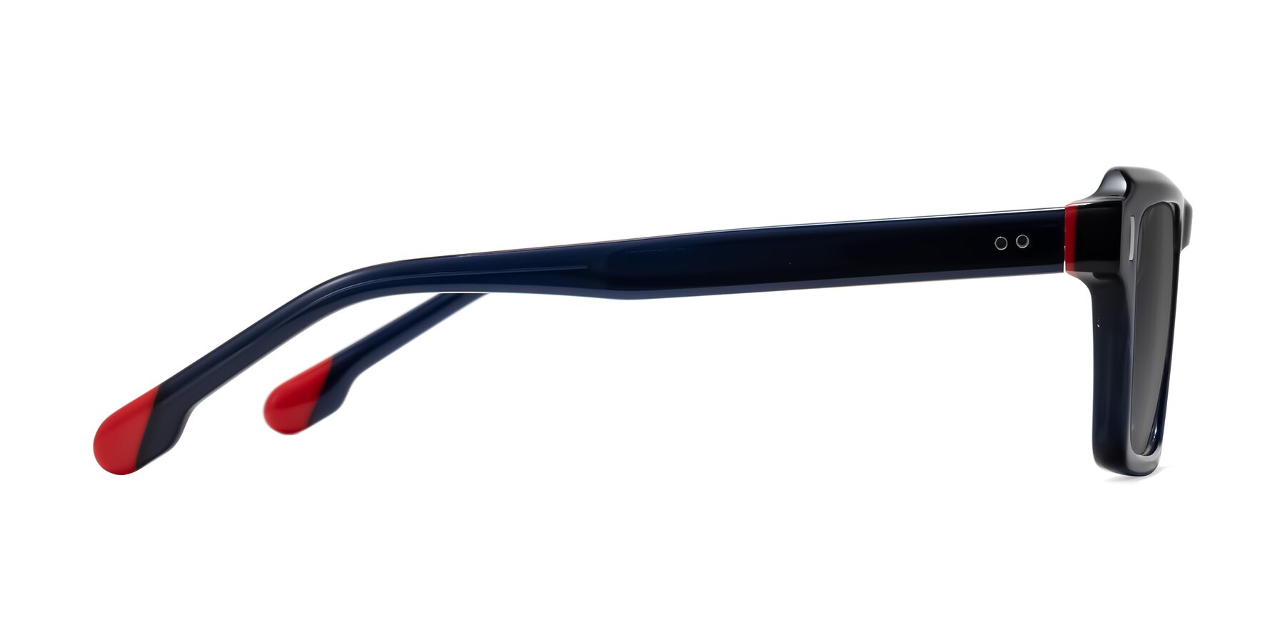 Side of Sloan in Dark Navy with Medium Gray Tinted Lenses