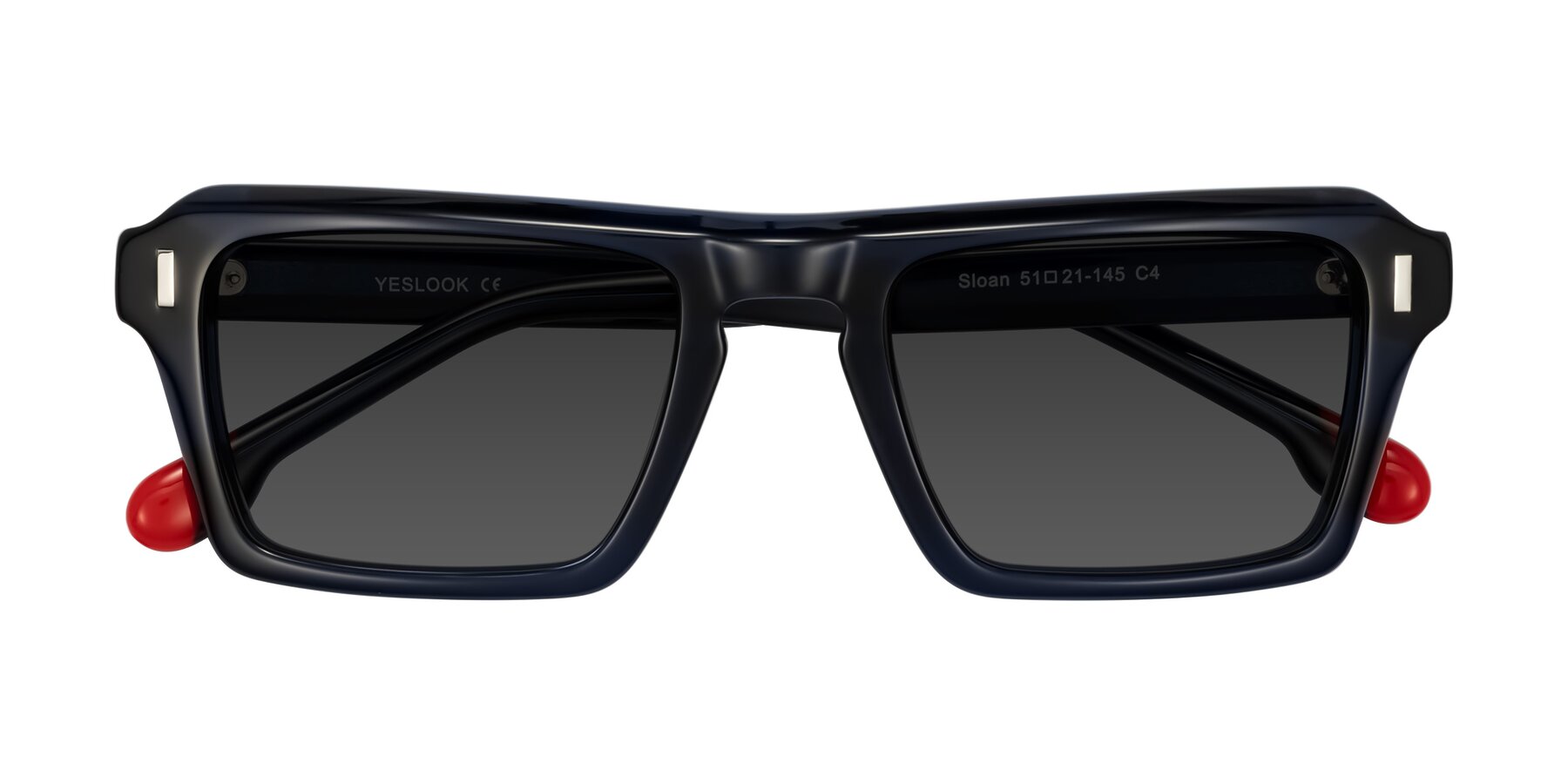 Folded Front of Sloan in Dark Navy with Gray Tinted Lenses