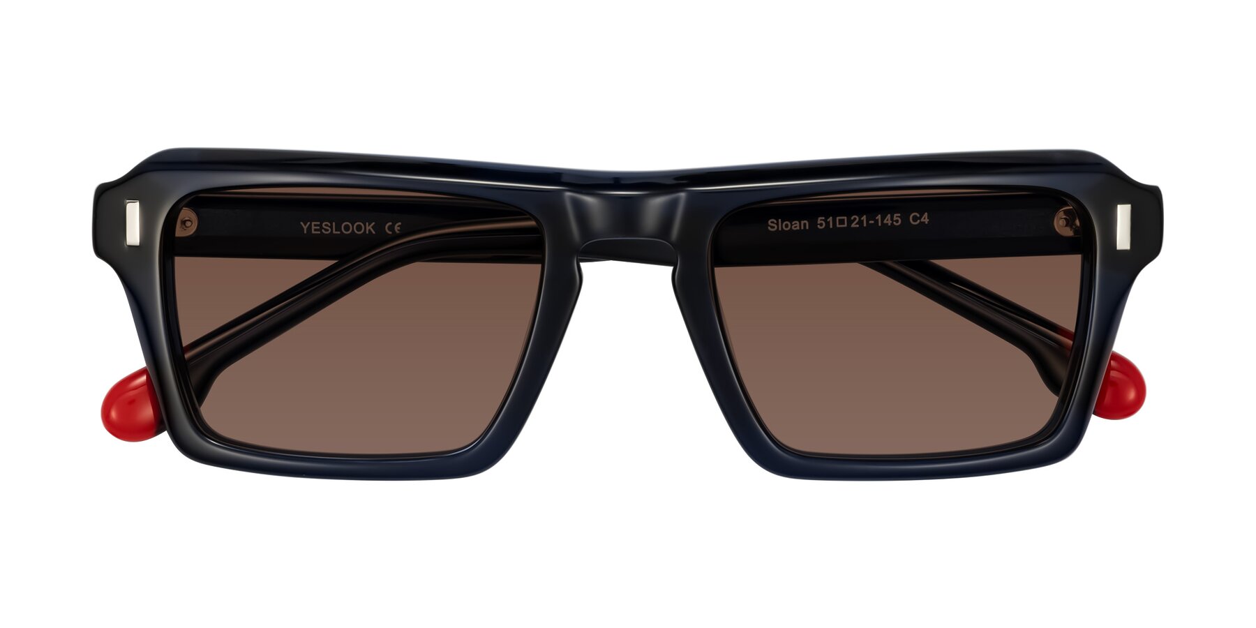 Folded Front of Sloan in Dark Navy with Brown Tinted Lenses