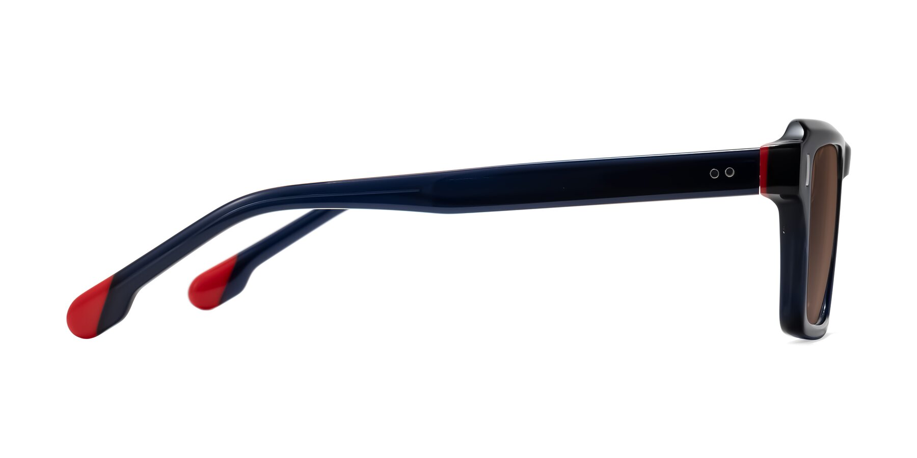 Side of Sloan in Dark Navy with Brown Tinted Lenses