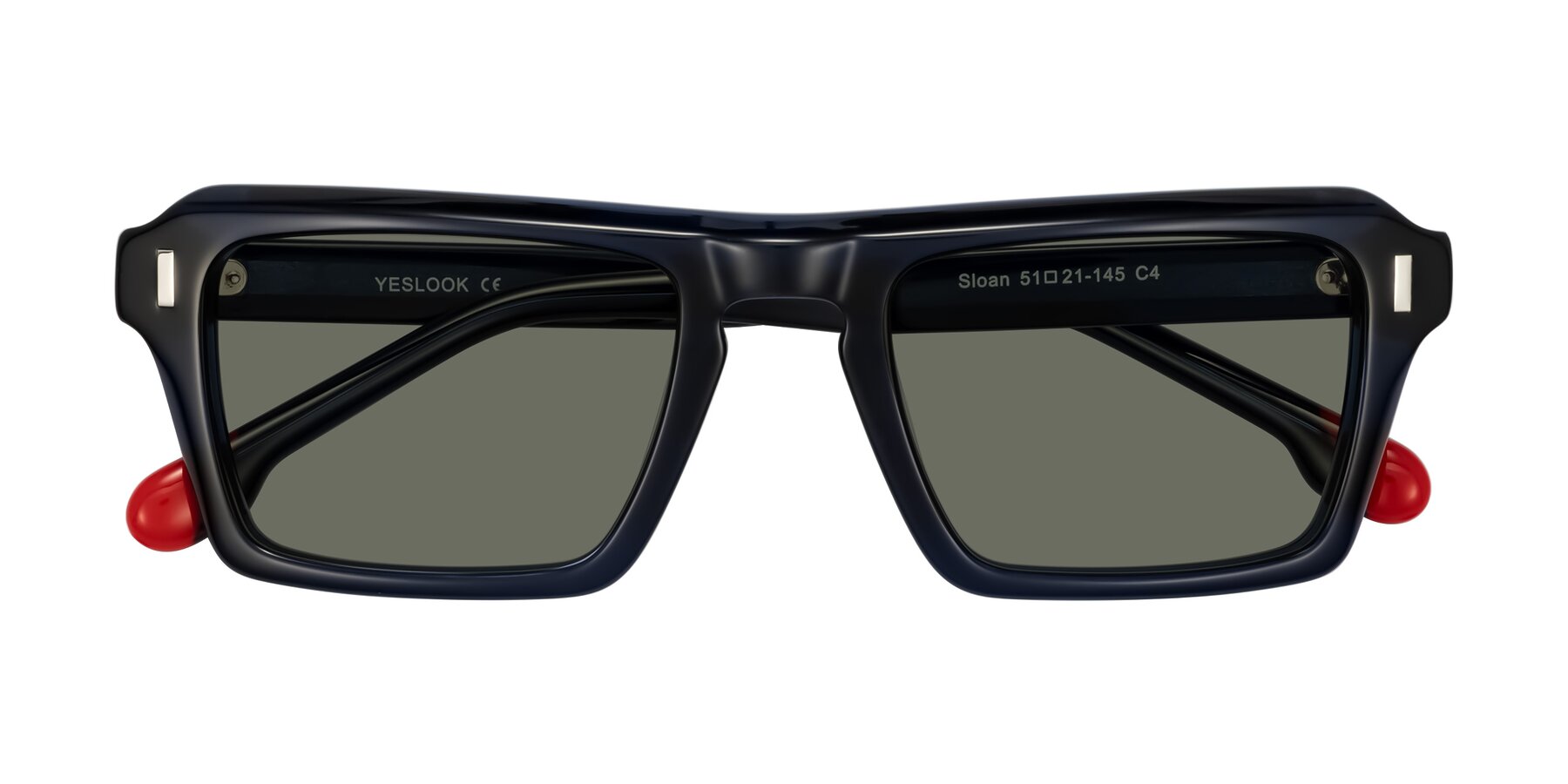 Folded Front of Sloan in Dark Navy with Gray Polarized Lenses