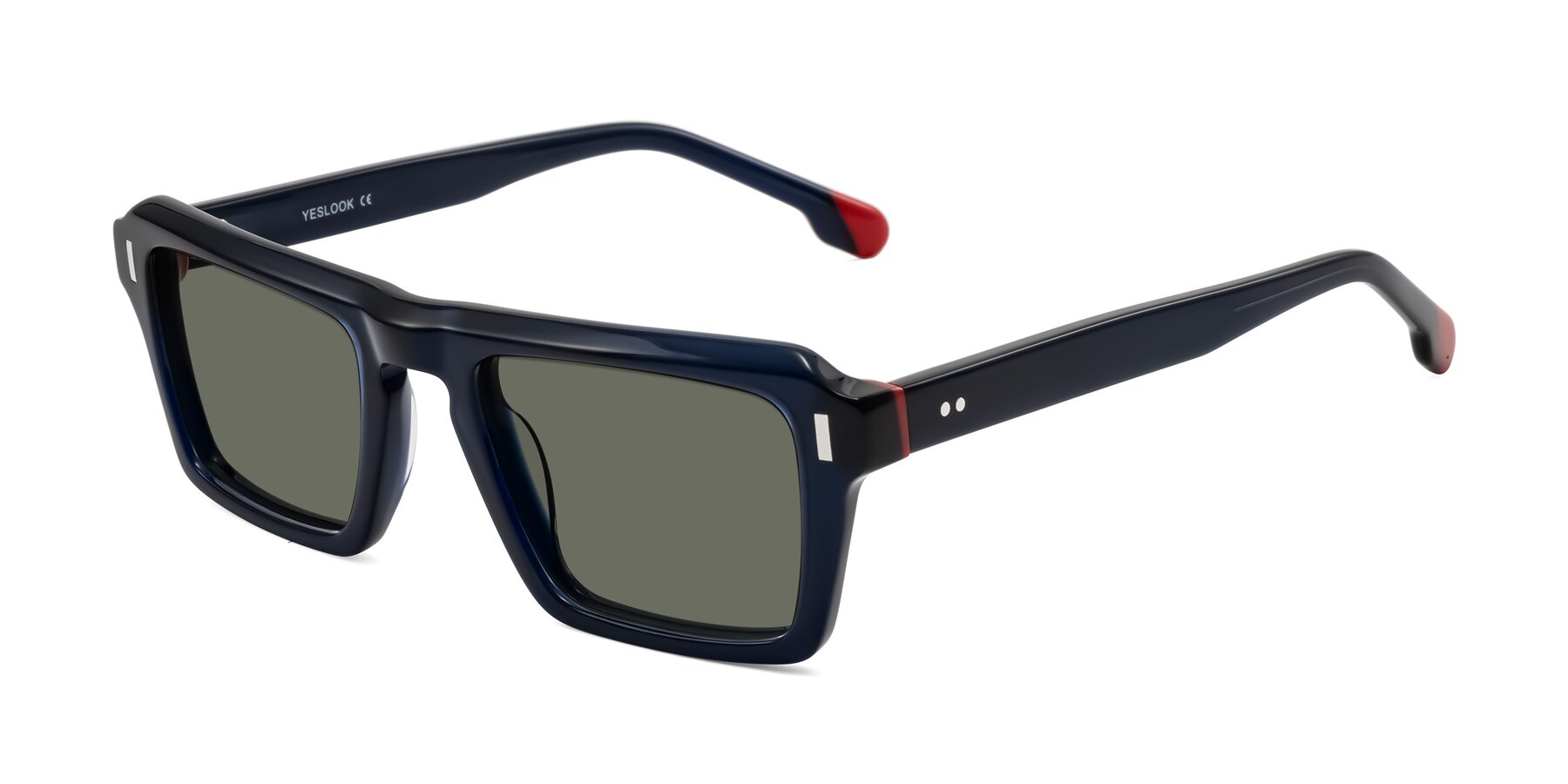 Angle of Sloan in Dark Navy with Gray Polarized Lenses