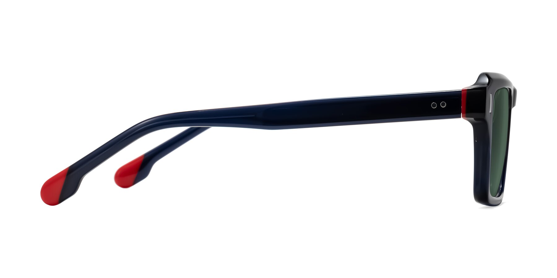 Side of Sloan in Dark Navy with Green Polarized Lenses