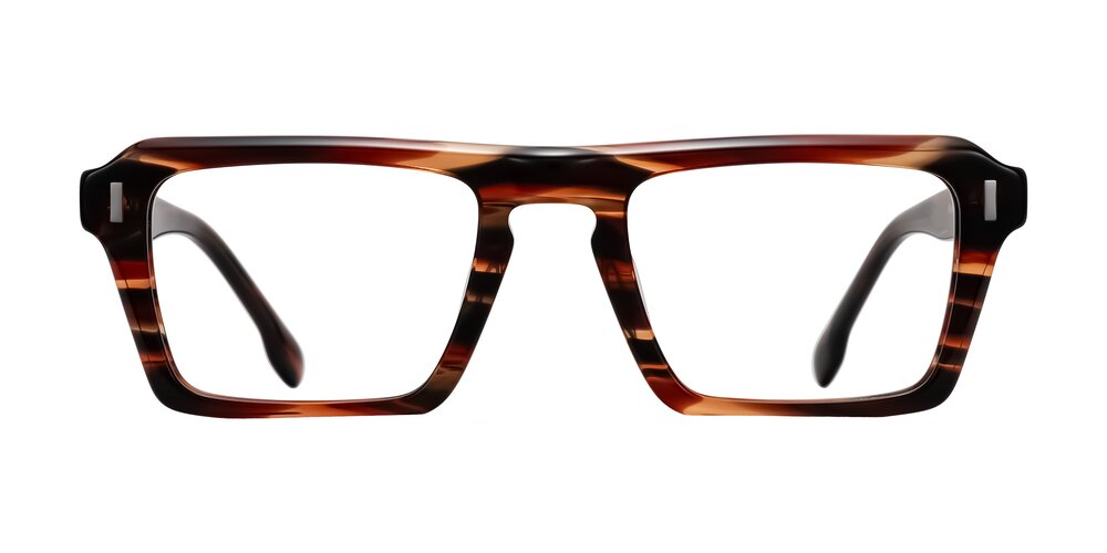 Sloan - Brown Striped Eyeglasses