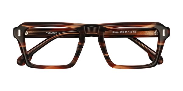 Front of Sloan in Brown Striped