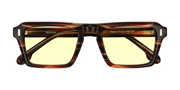 Front of Sloan in Brown Striped