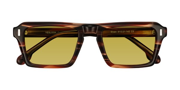 Front of Sloan in Brown Striped