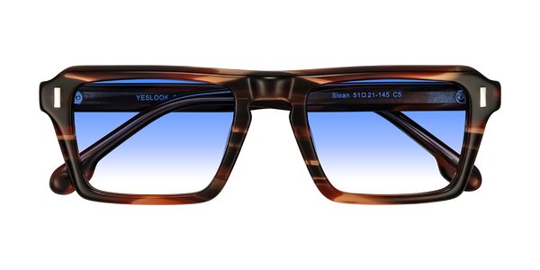 Front of Sloan in Brown Striped