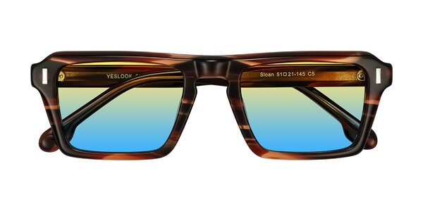 Front of Sloan in Brown Striped