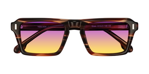 Front of Sloan in Brown Striped