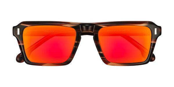 Front of Sloan in Brown Striped