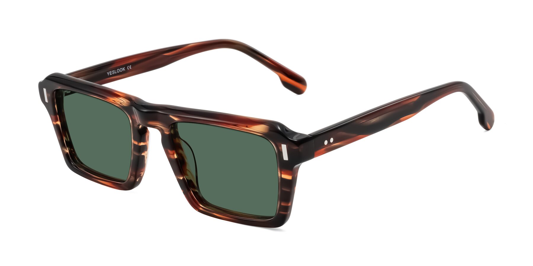 Angle of Sloan in Brown Striped with Green Polarized Lenses
