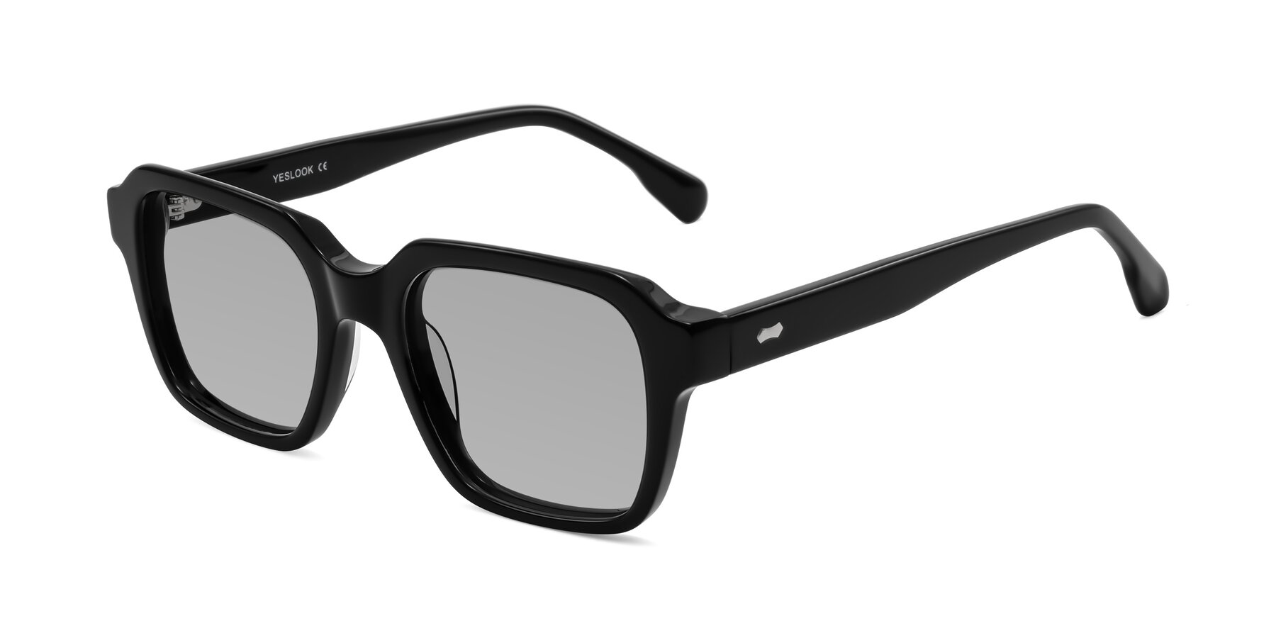 Angle of Harper in Black with Light Gray Tinted Lenses