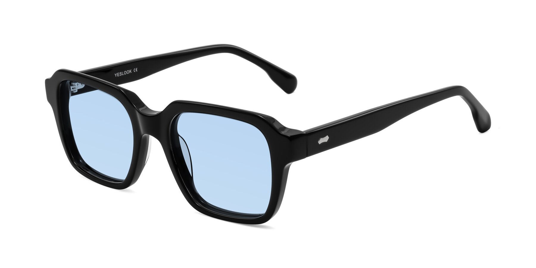 Angle of Harper in Black with Light Blue Tinted Lenses