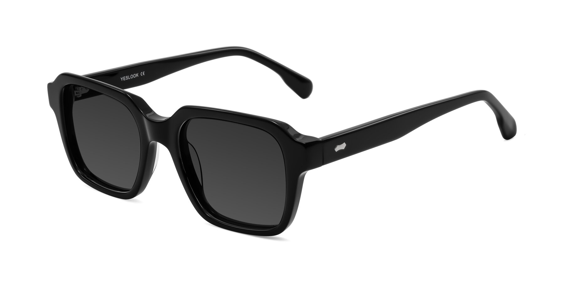 Angle of Harper in Black with Gray Tinted Lenses