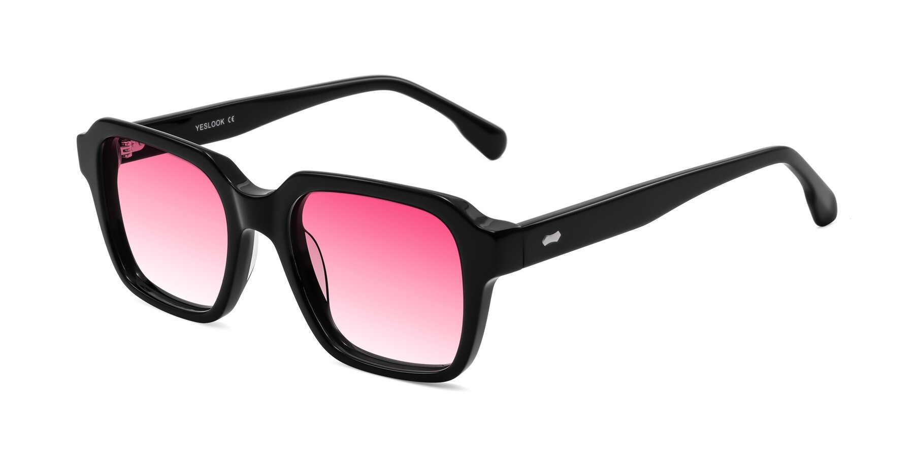 Angle of Harper in Black with Pink Gradient Lenses