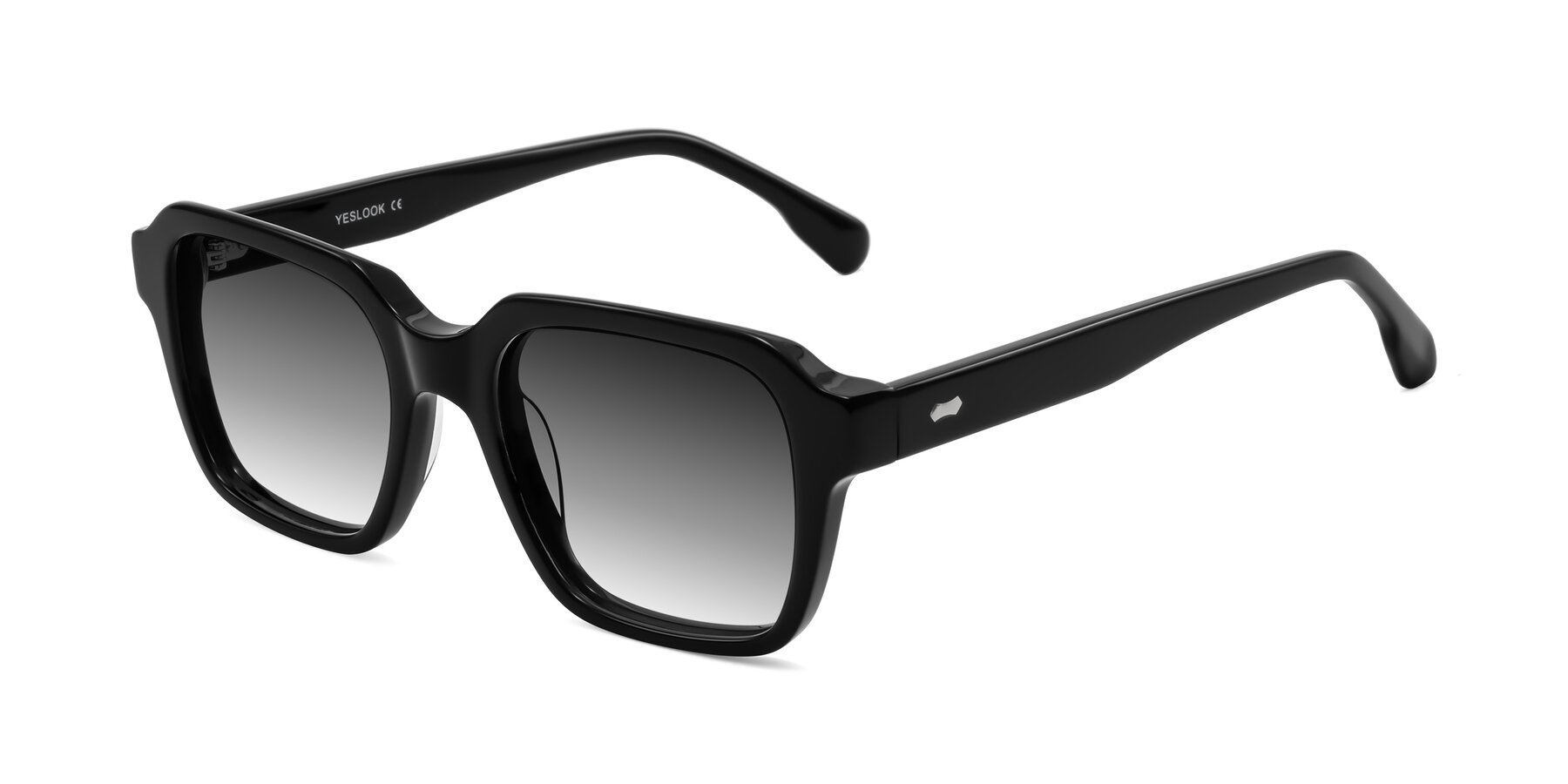 Angle of Harper in Black with Gray Gradient Lenses