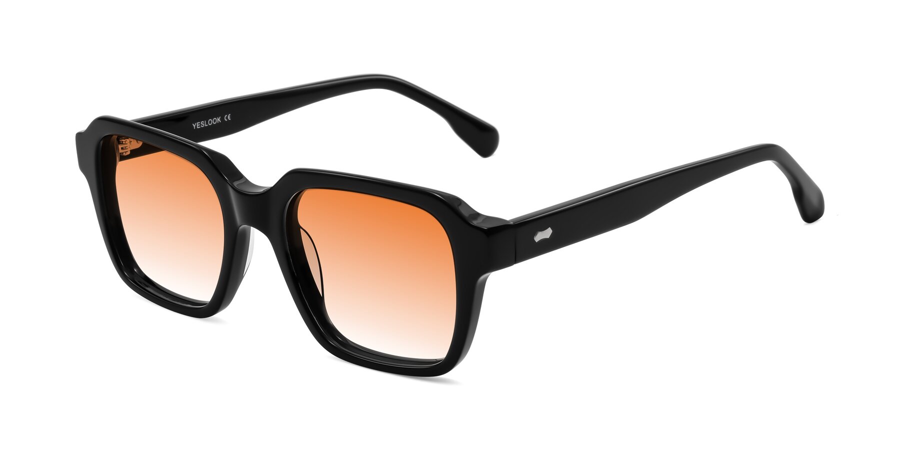 Angle of Harper in Black with Orange Gradient Lenses