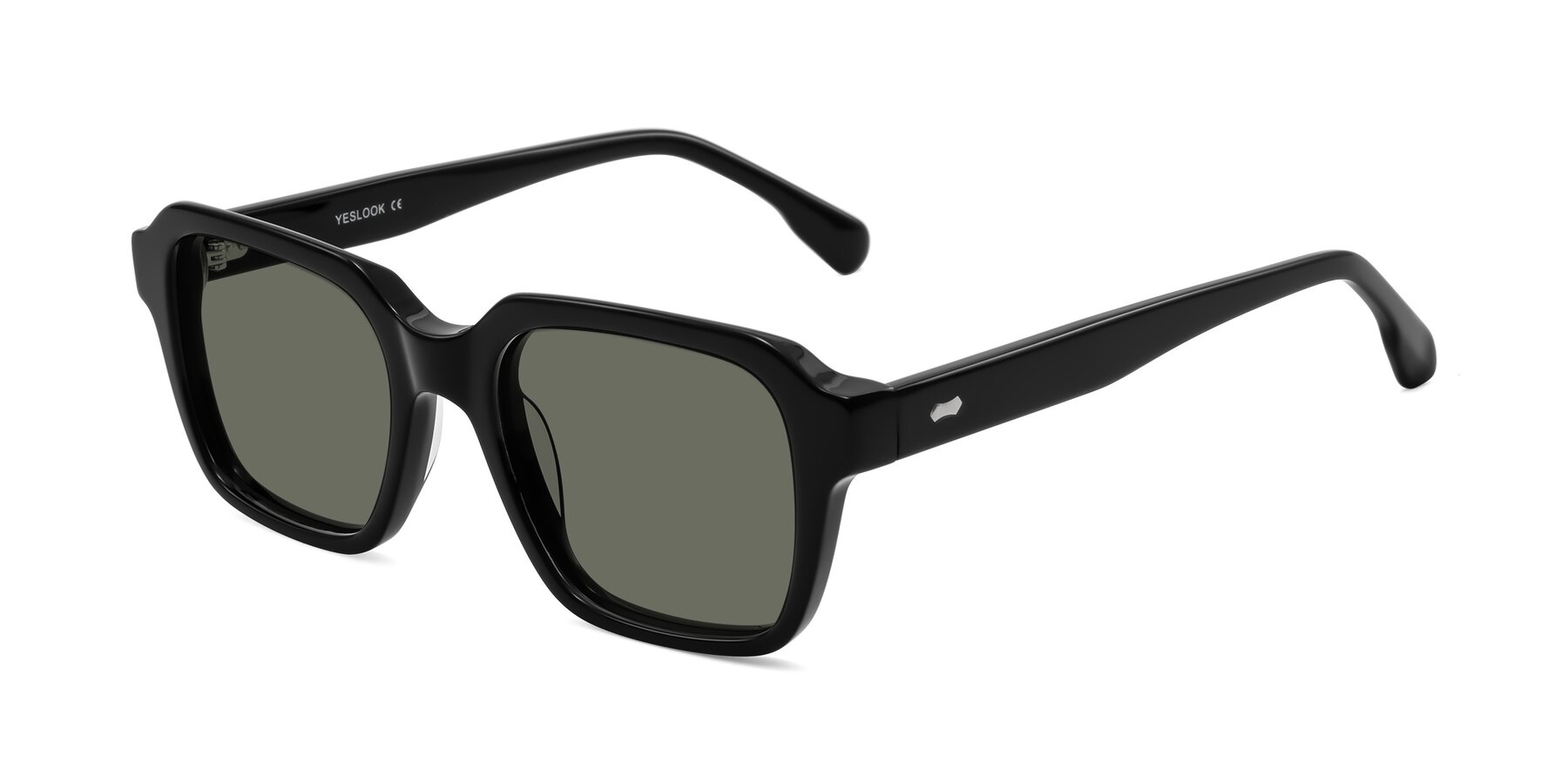 Angle of Harper in Black with Gray Polarized Lenses