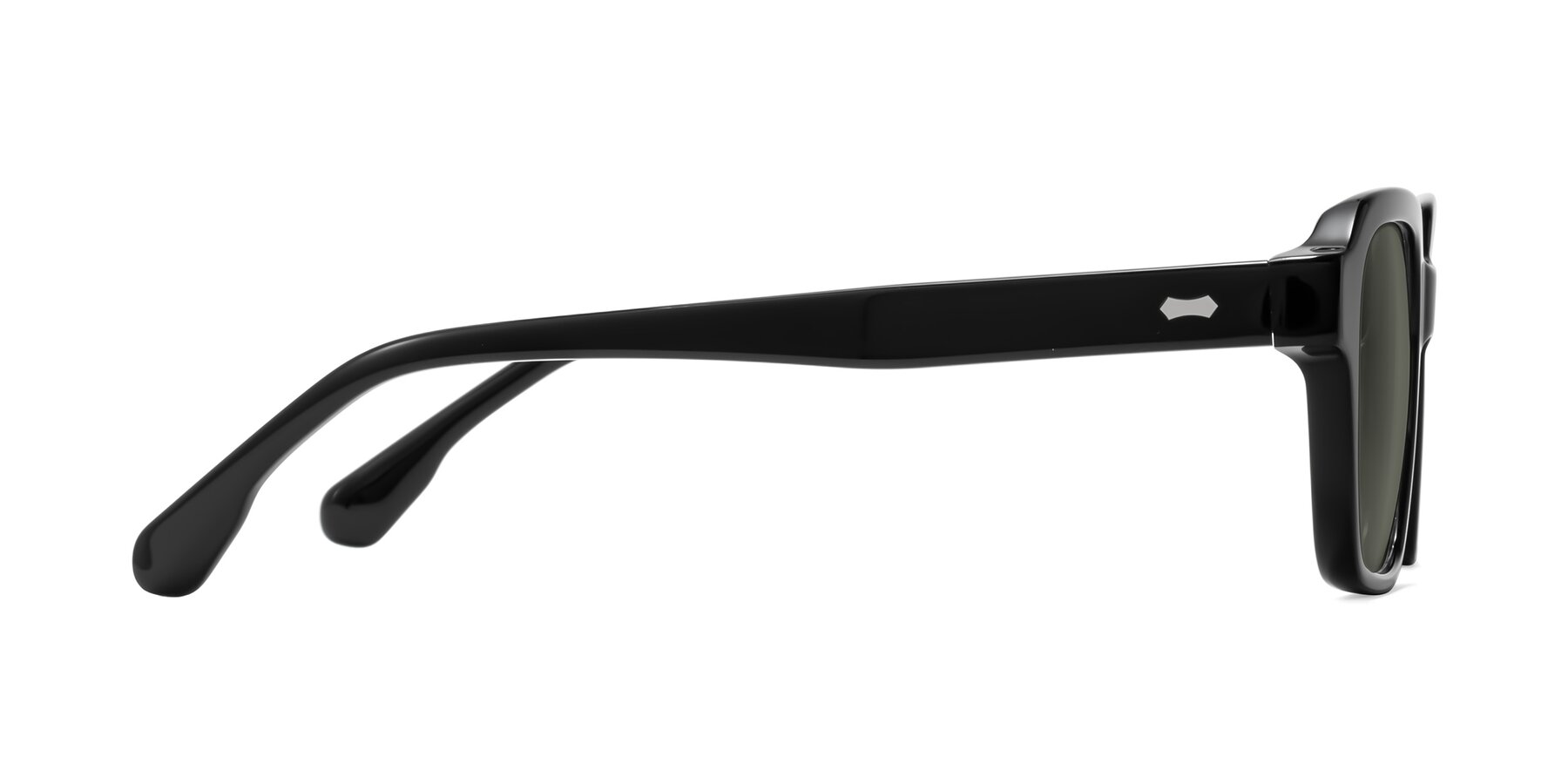 Side of Harper in Black with Gray Polarized Lenses