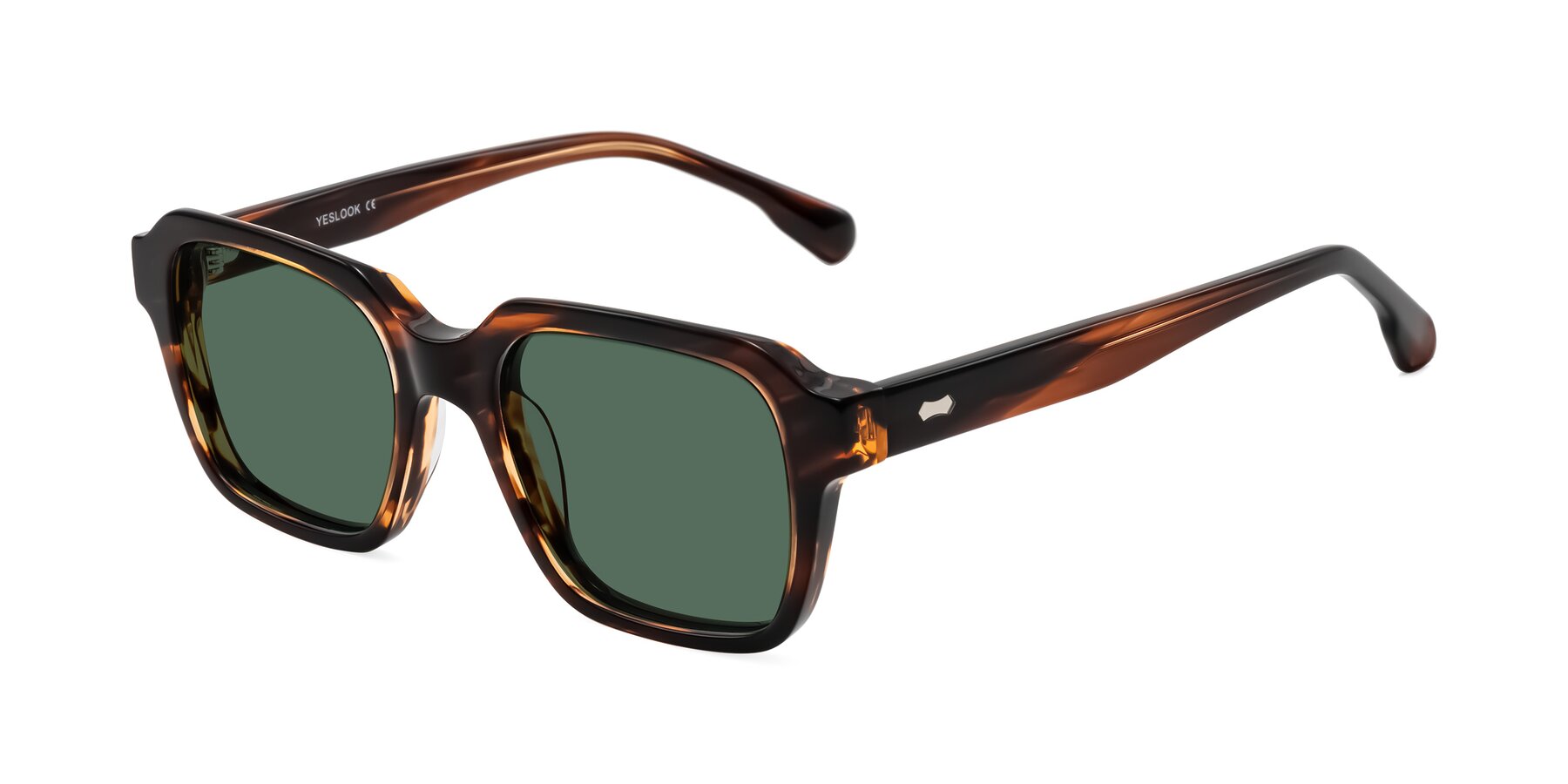 Angle of Harper in Brown Striped with Green Polarized Lenses