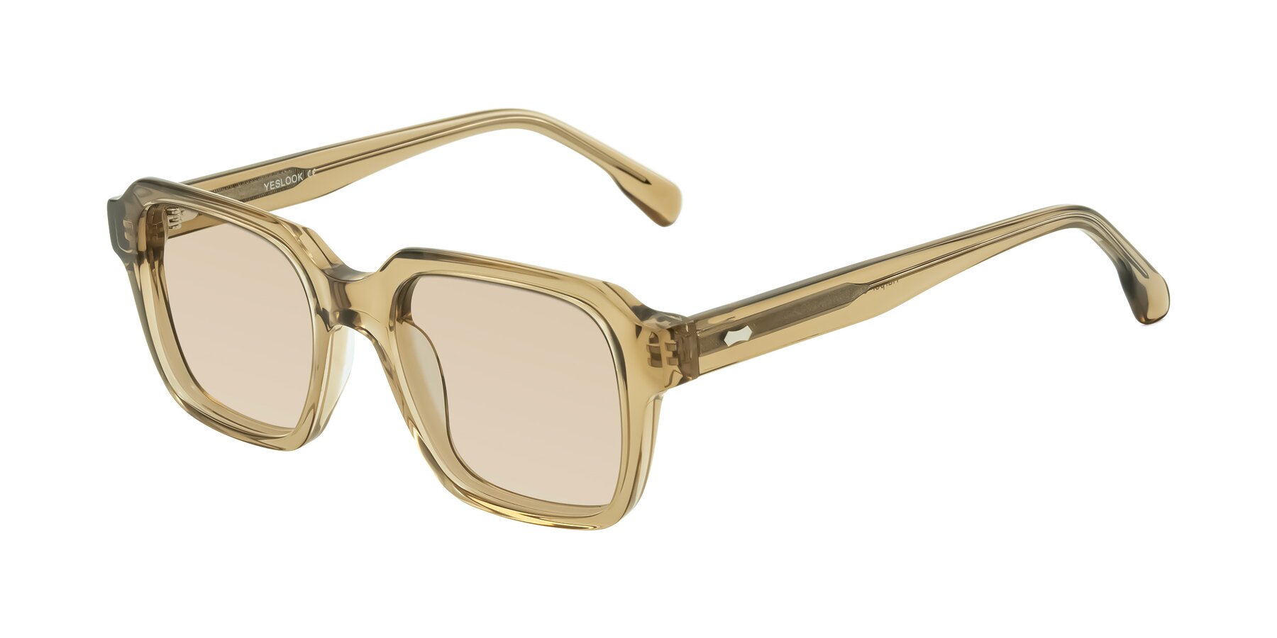 Angle of Harper in Champagne with Light Brown Tinted Lenses