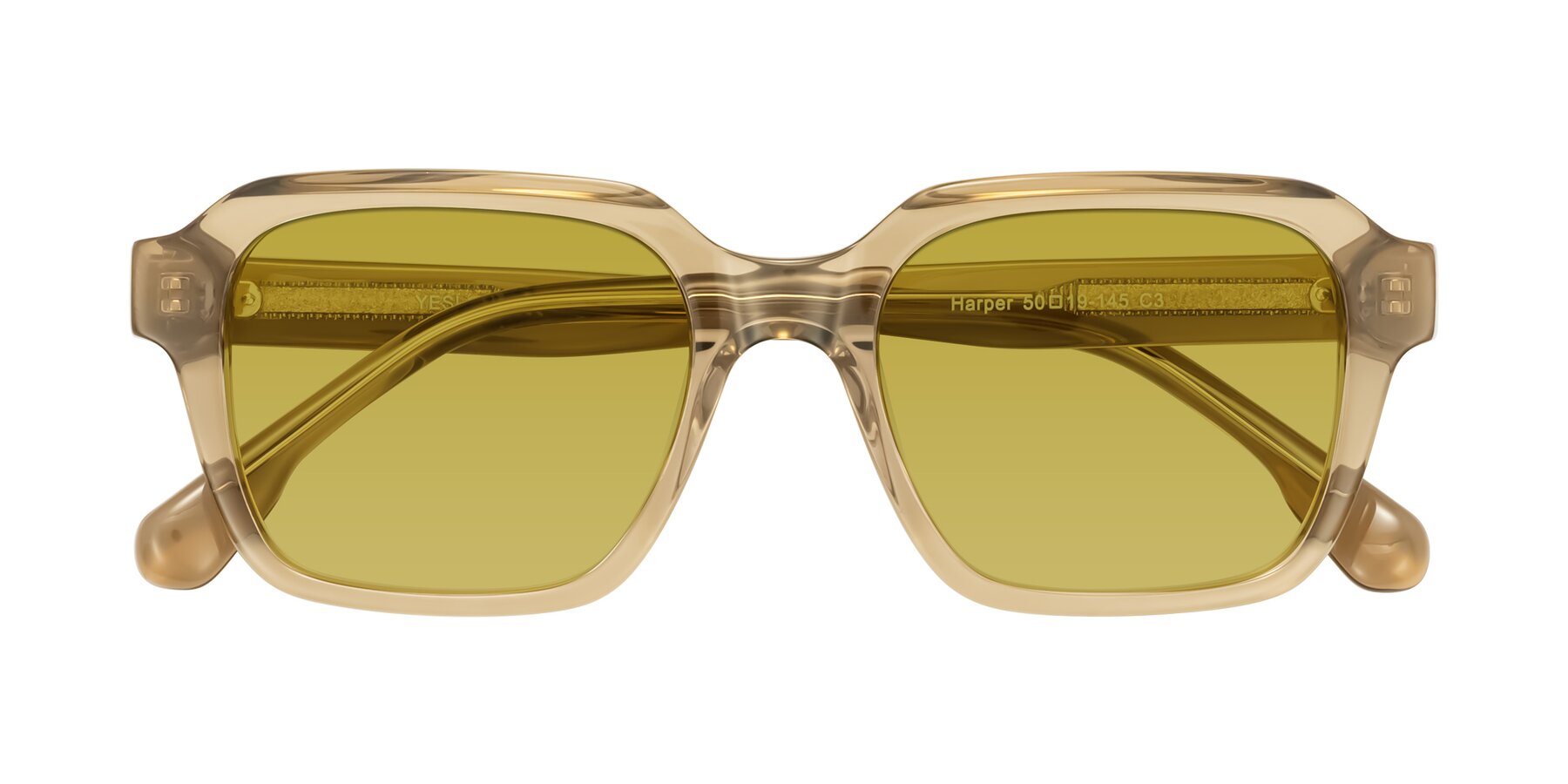 Folded Front of Harper in Champagne with Champagne Tinted Lenses