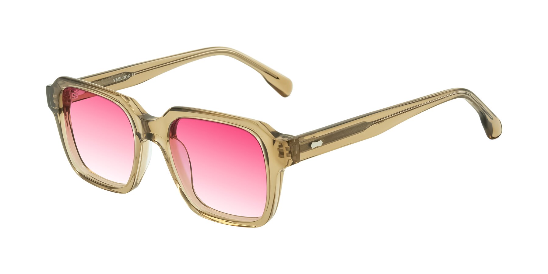Angle of Harper in Champagne with Pink Gradient Lenses