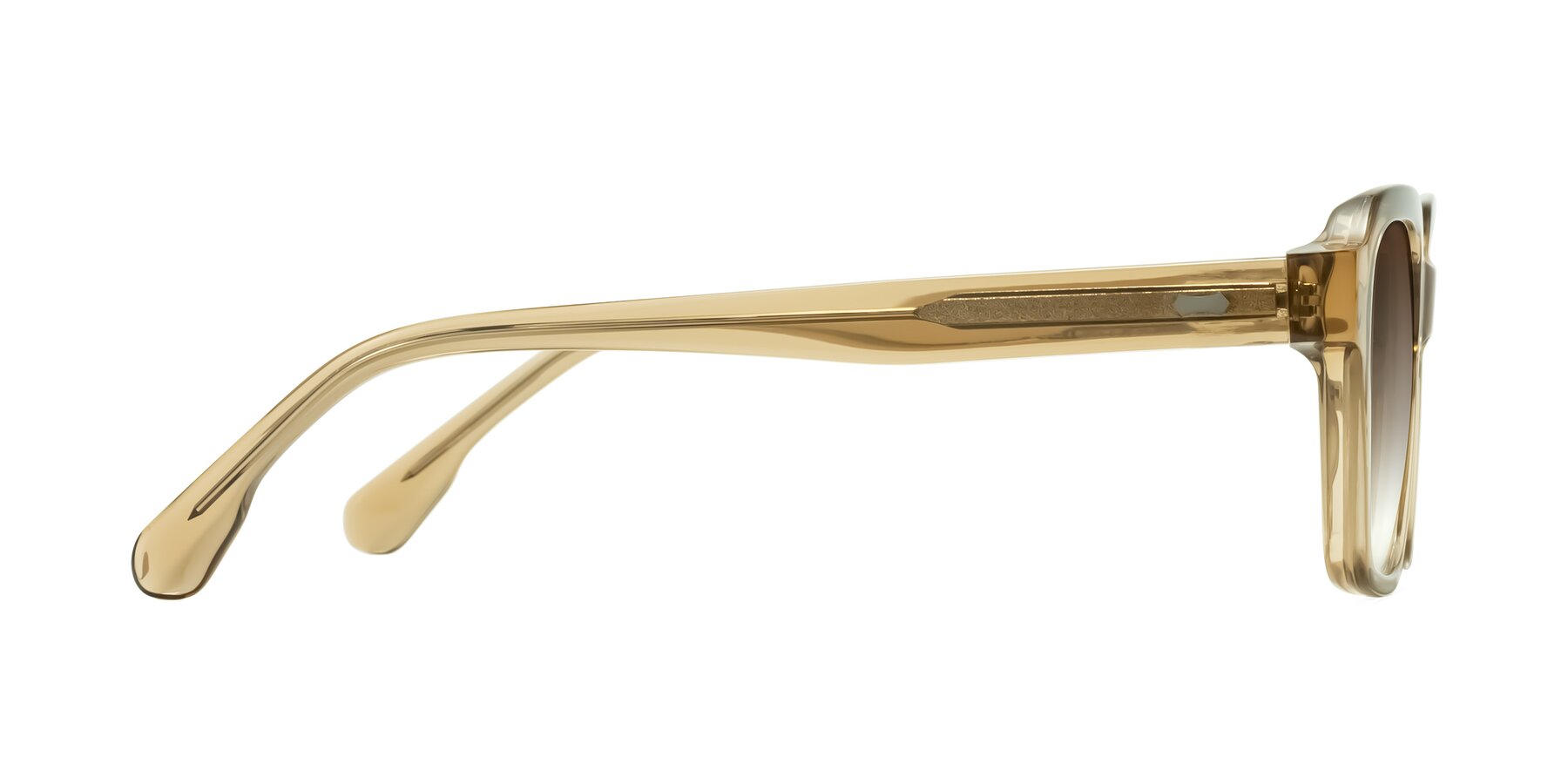 Side of Harper in Champagne with Brown Gradient Lenses