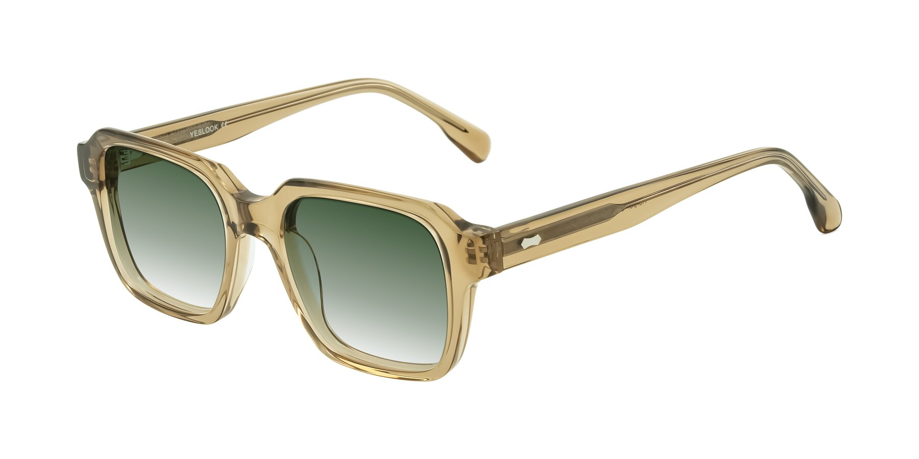 Angle of Harper in Champagne with Green Gradient Lenses