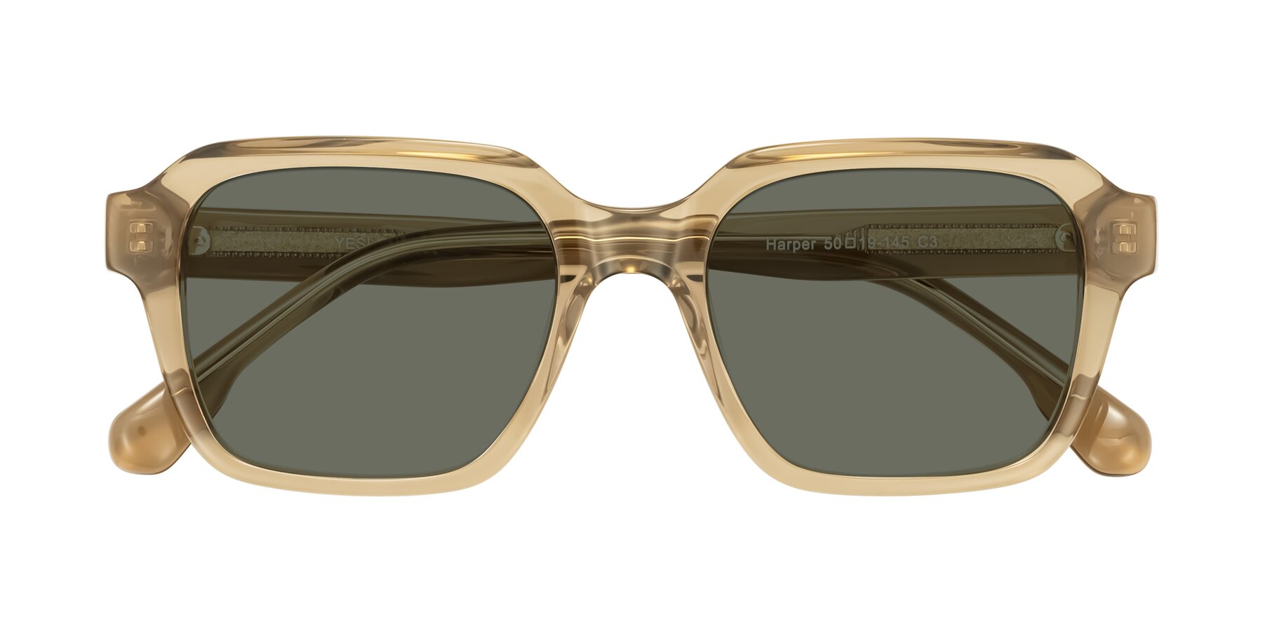 Folded Front of Harper in Champagne with Gray Polarized Lenses