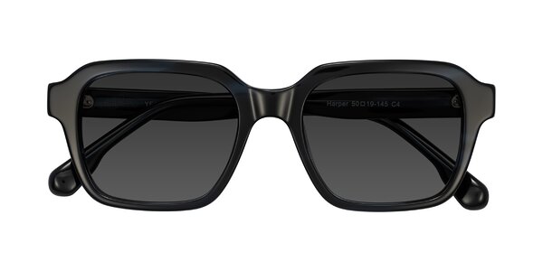 Front of Harper in Dark Blue Striped