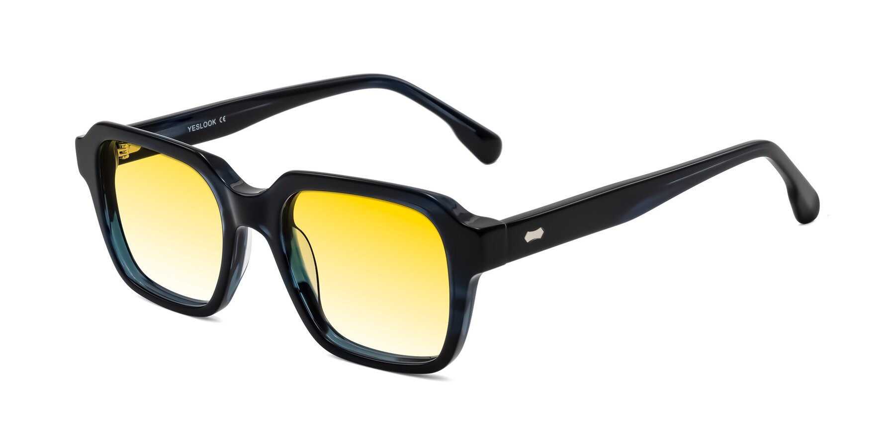 Angle of Harper in Dark Blue Striped with Yellow Gradient Lenses
