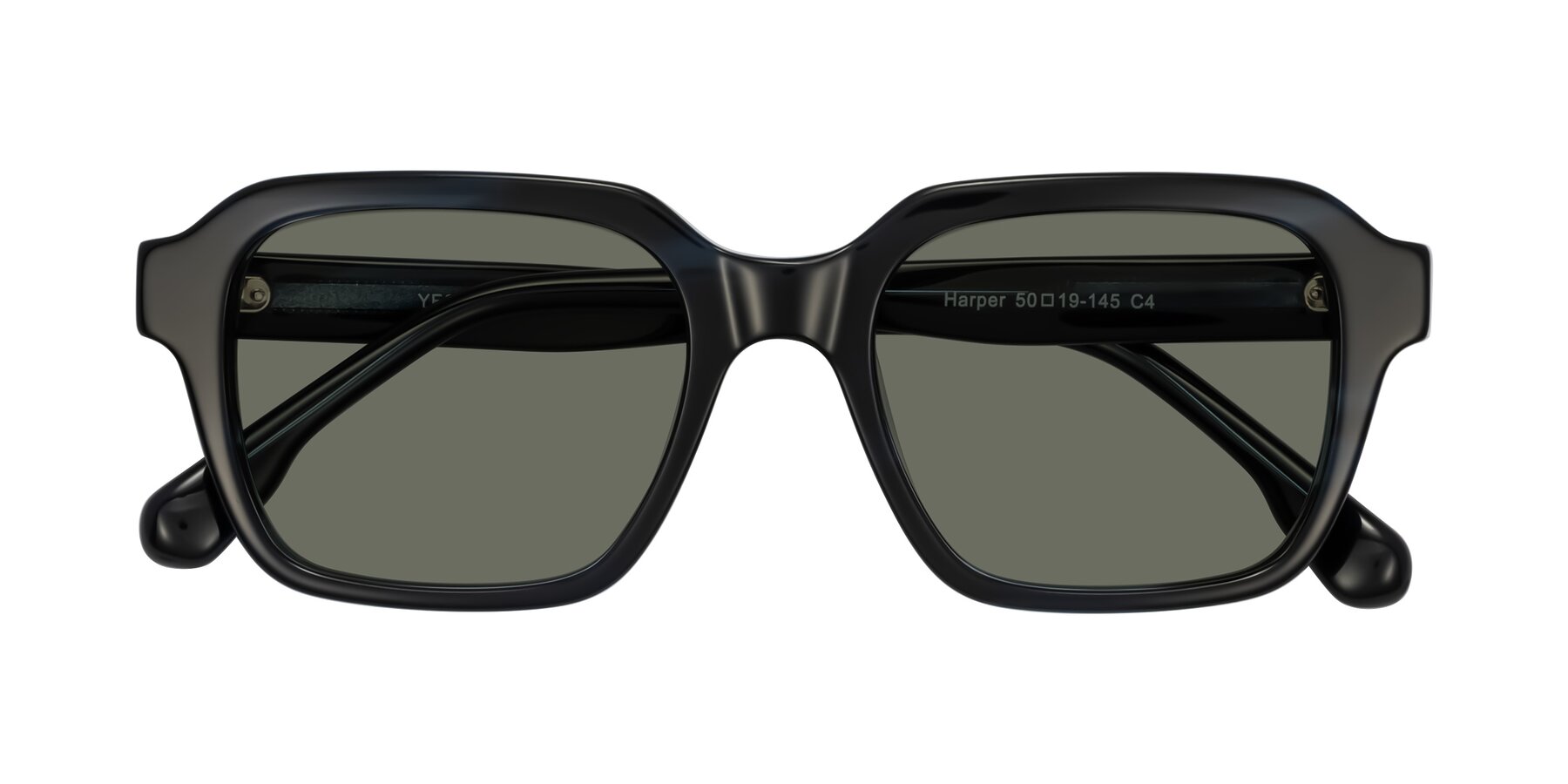 Folded Front of Harper in Dark Blue Striped with Gray Polarized Lenses