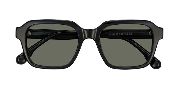 Front of Harper in Dark Blue Striped