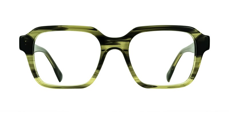 Harper - Green Striped Eyeglasses