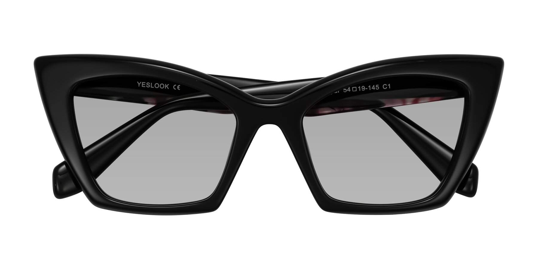 Folded Front of Wayar in Black with Light Gray Tinted Lenses