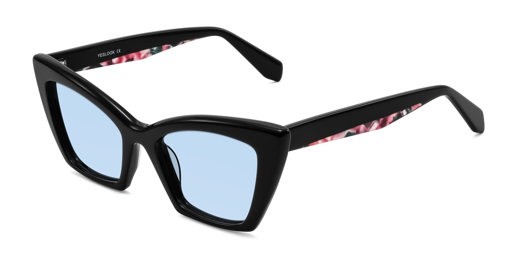 Angle of Wayar in Black with Light Blue Tinted Lenses