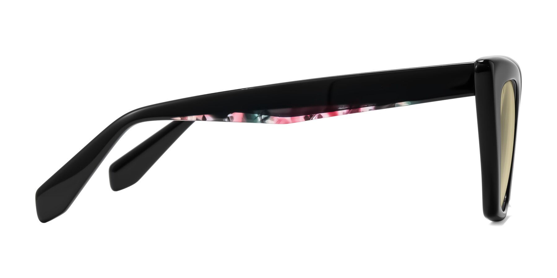Side of Wayar in Black with Light Champagne Tinted Lenses