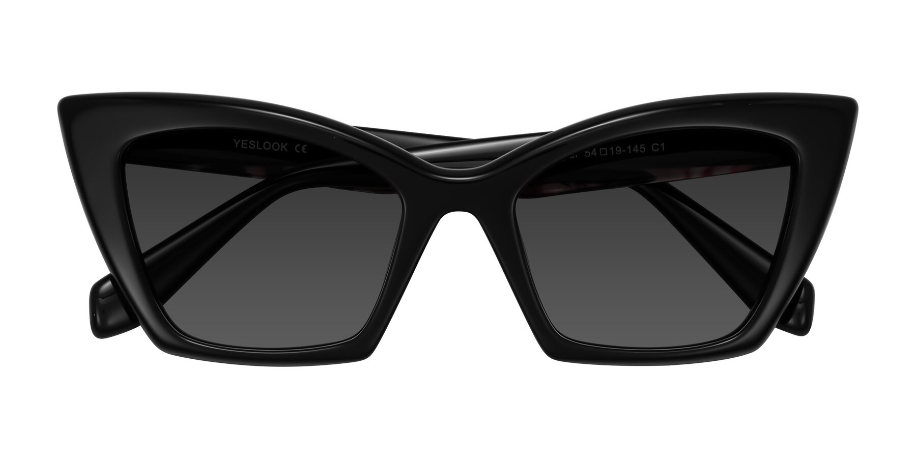 Folded Front of Wayar in Black with Gray Tinted Lenses