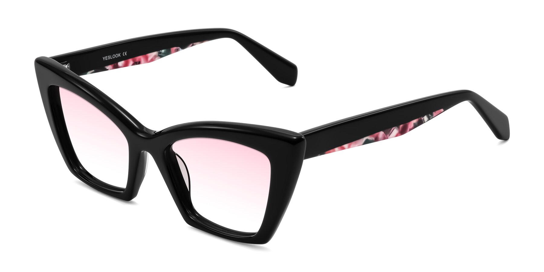 Angle of Wayar in Black with Pink Gradient Lenses