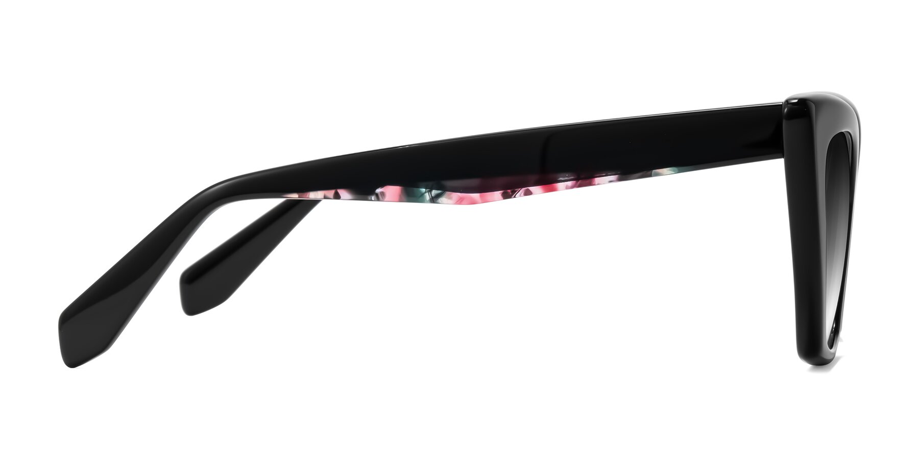 Side of Wayar in Black with Gray Gradient Lenses
