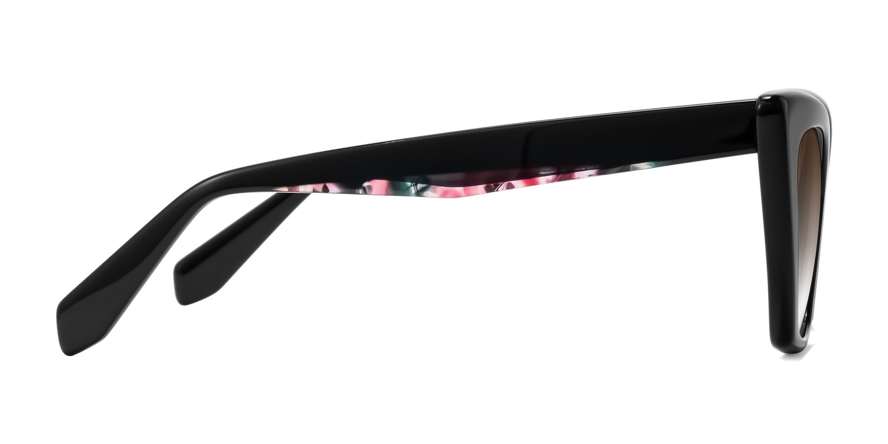 Side of Wayar in Black with Brown Gradient Lenses