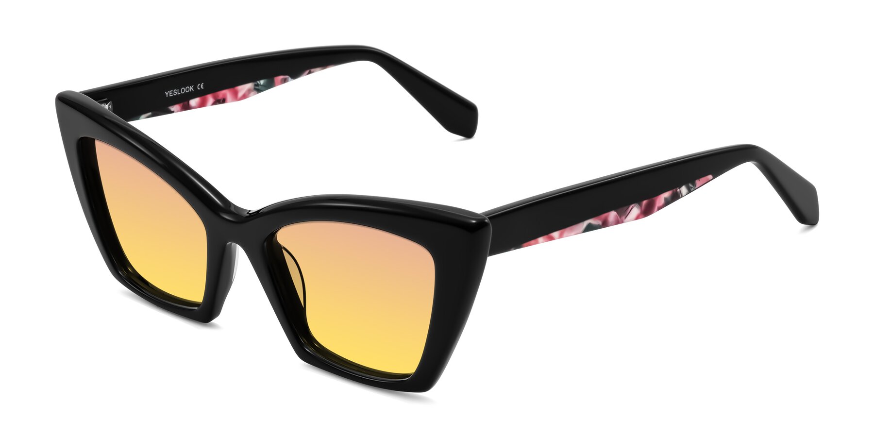 Angle of Wayar in Black with Purple / Yellow Gradient Lenses