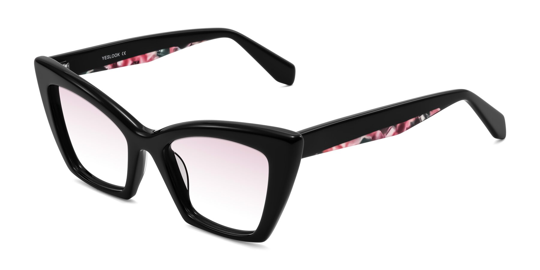 Angle of Wayar in Black with Garnet Gradient Lenses