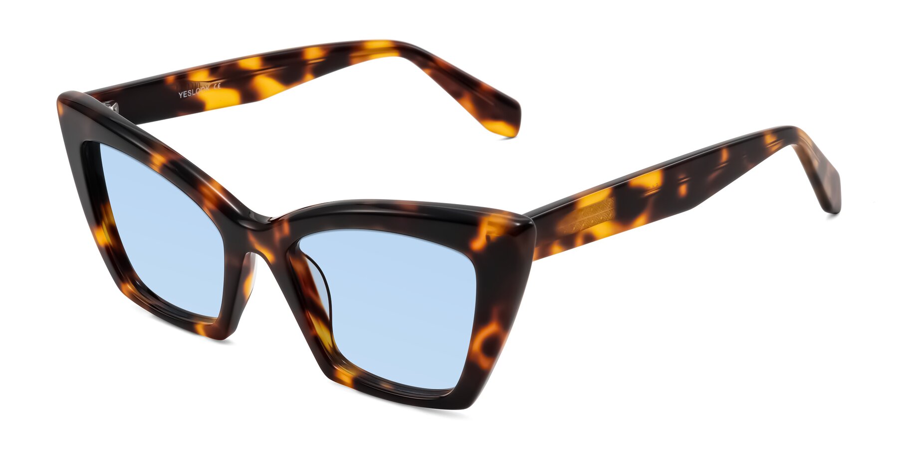 Angle of Wayar in Tortoise with Light Blue Tinted Lenses